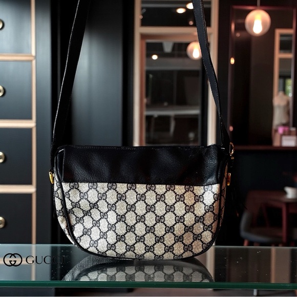 AUTHENTIC VINTAGE GUCCI OPHIDIA GG PLUS MESSENGER/CROSSBODY BLUE SYLVIE WEB - Picture 2 of 9